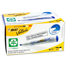 BIC Velleda ECOlutions Blue Whiteboard Marker Bullet Tip x 12's pack (1701 06) BI904938