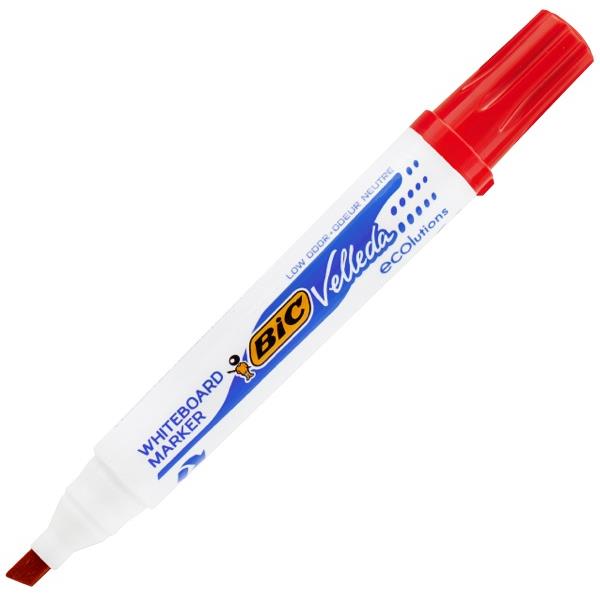 BIC Velleda ECOlutions Red Whiteboard Marker Chisel Tip x 12's pack (1751 03) BI904948