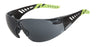 Biosphere Black & Lime Green Temple Smoke Lens, 5 Pairs RM500BS