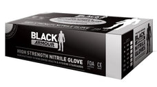 Black Armour Nitrile Disposable Gloves, 2 Boxes of 100 Gloves Each