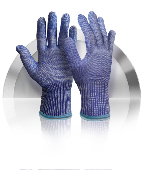 BLADE CORE Steel Cut 5/F Blue Food Gloves, Cut Resistant Gloves, 2 Pairs