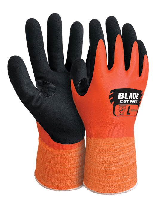 Blade Cut 5 Orange Foam Nitrile Full Coat Glove - S 12 Pair RMBLC5ONW1