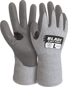 BLADE Cut 5 PU Open Back Gloves, Cut Resistant Gloves, 2 Pairs