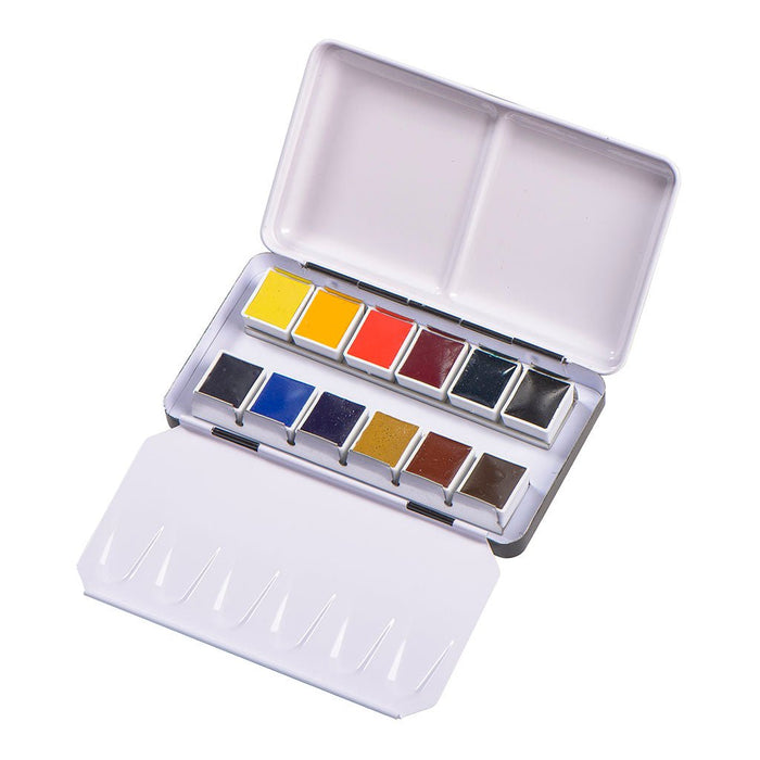 BLOCKX Watercolour Half Pan Metal Box 12 Set FPC41612BXC