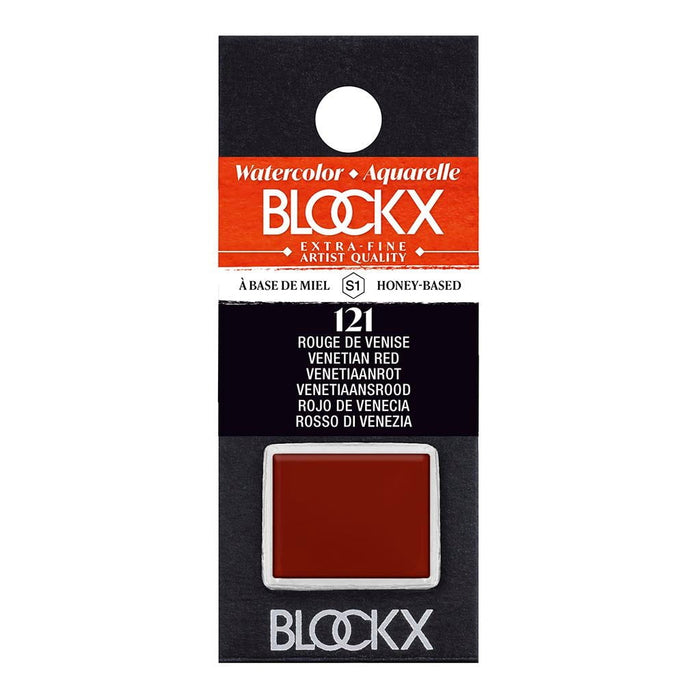 BLOCKX Watercolour Half Pan S1 121 Venetian Red FPC41121BXC