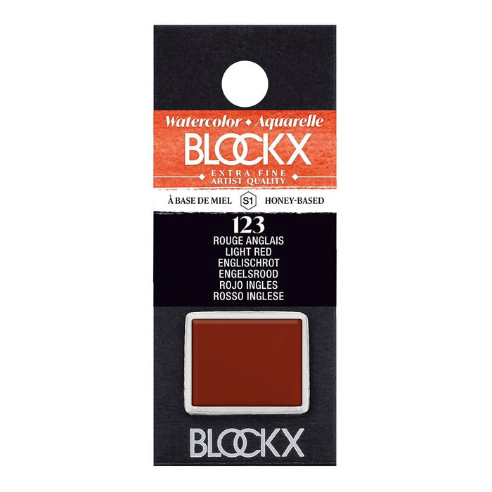 BLOCKX Watercolour Half Pan S1 123 Light Red FPC41123BXC