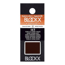 BLOCKX Watercolour Half Pan S1 143 Deep Burnt Sienna FPC41143BXC
