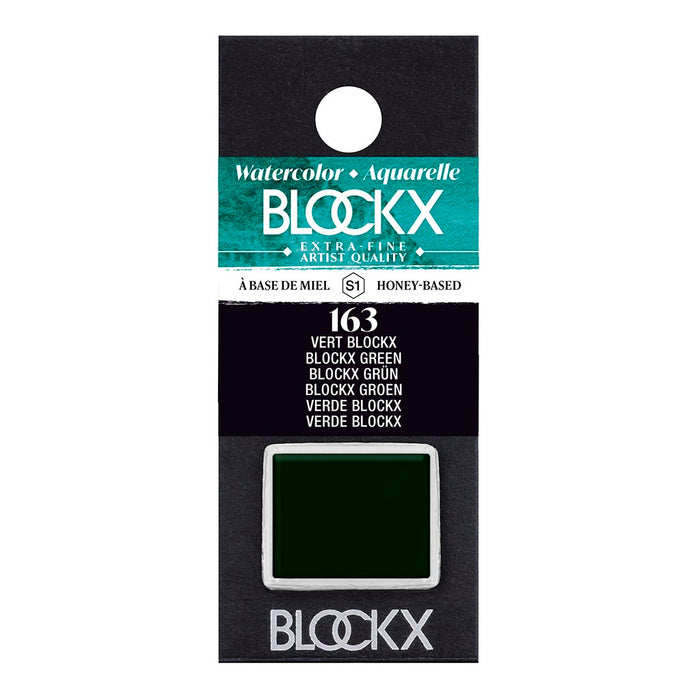 BLOCKX Watercolour Half Pan S1 163 Blockx Green FPC41163BXC