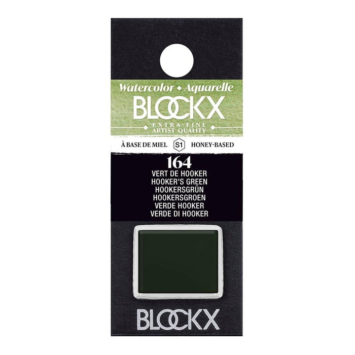 BLOCKX Watercolour Half Pan S1 164 Hookers Green FPC41164BXC