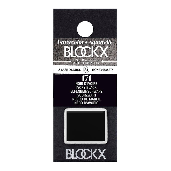 BLOCKX Watercolour Half Pan S1 171 Ivory Black FPC41171BXC