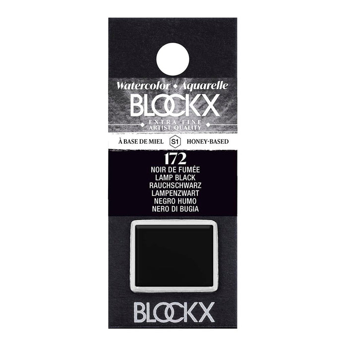 BLOCKX Watercolour Half Pan S1 172 Lamp Black FPC41172BXC