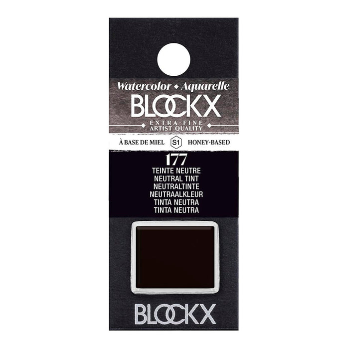 BLOCKX Watercolour Half Pan S1 177 Neutral Tint FPC41177BXC