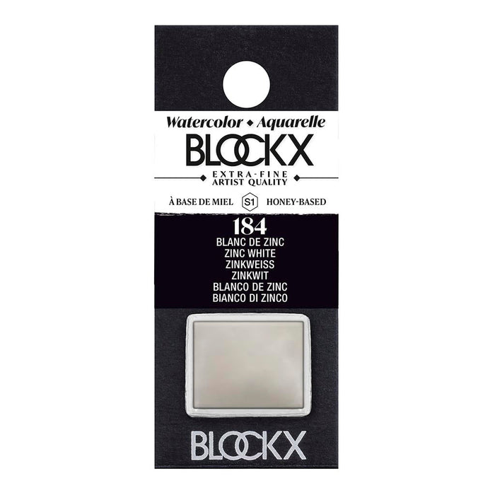 BLOCKX Watercolour Half Pan S1 184 Zinc White FPC41184BXC