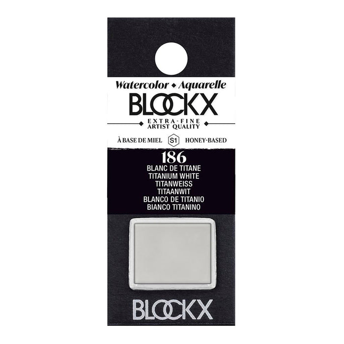 BLOCKX Watercolour Half Pan S1 186 Titanium White FPC41186BXC