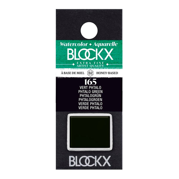 BLOCKX Watercolour Half Pan S2 165 Phtalo Green FPC41165BXC