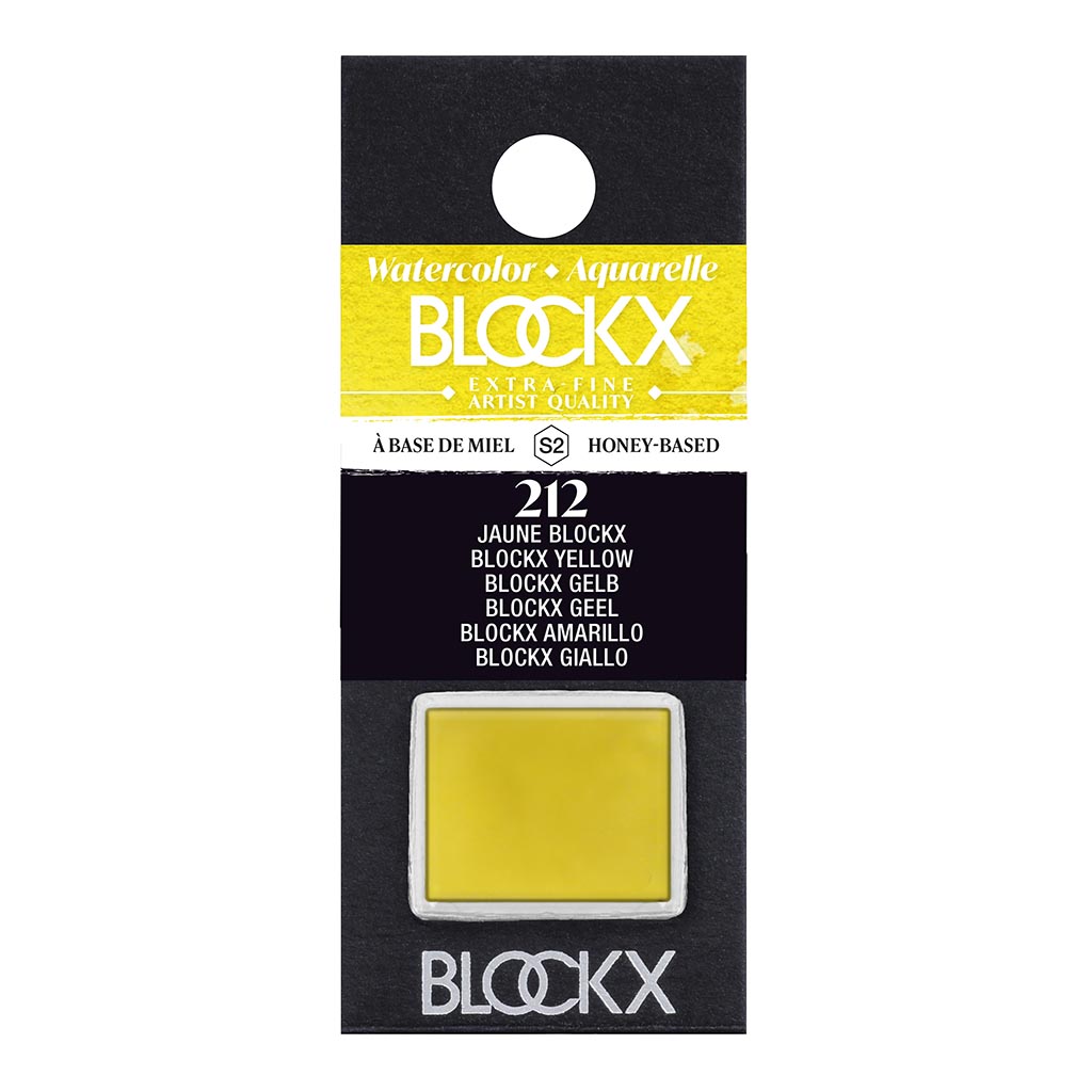 BLOCKX Watercolour Half Pan S2 212 Blockx Yellow | Art Paints ...