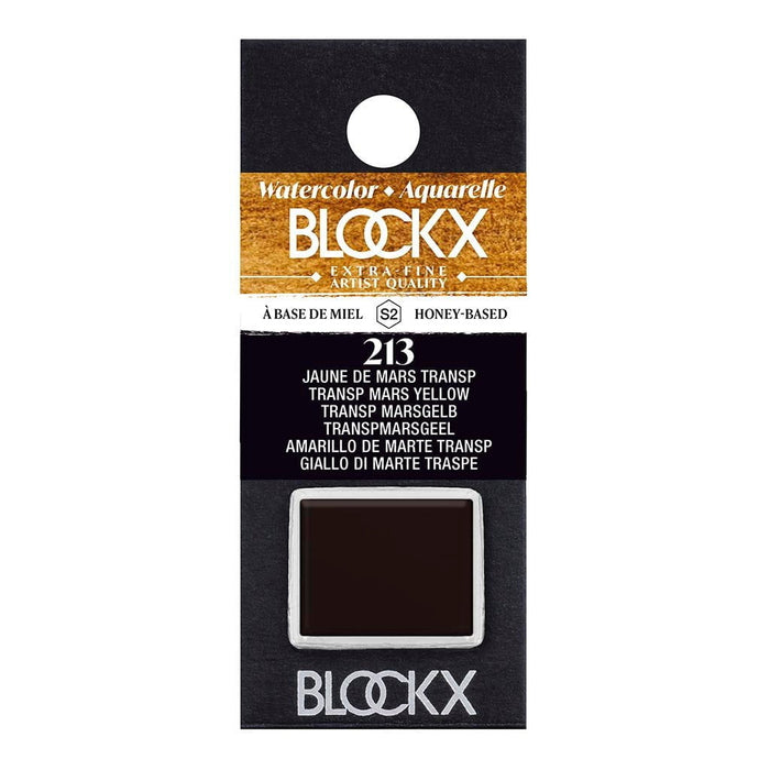 BLOCKX Watercolour Half Pan S2 213 Transparent Mars Yellow FPC41213BXC