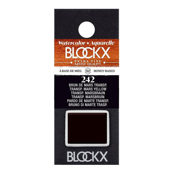 BLOCKX Watercolour Half Pan S2 242 Transparent Mars Brown FPC41242BXC