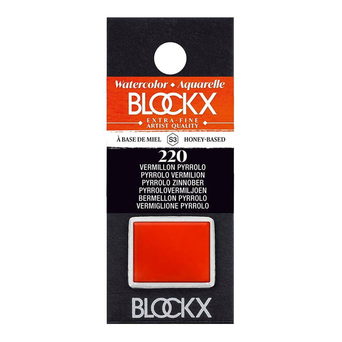 BLOCKX Watercolour Half Pan S3 220 Pyrrolo Vermilion FPC41220BXC