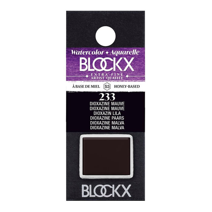 BLOCKX Watercolour Half Pan S3 233 Dioxazine Mauve FPC41233BXC