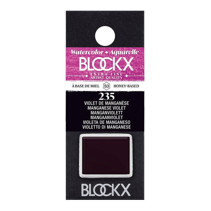 BLOCKX Watercolour Half Pan S3 235 Manganese Violet FPC41235BXC