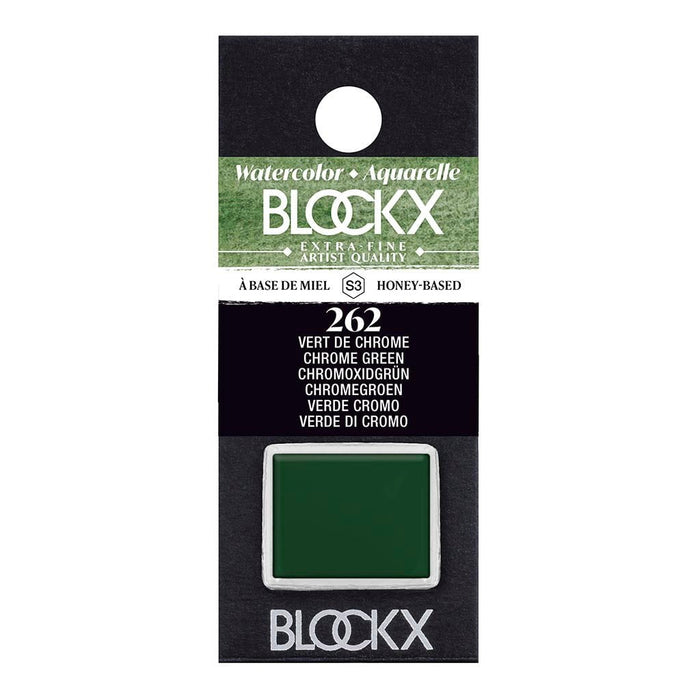 BLOCKX Watercolour Half Pan S3 262 Chrome Green FPC41262BXC