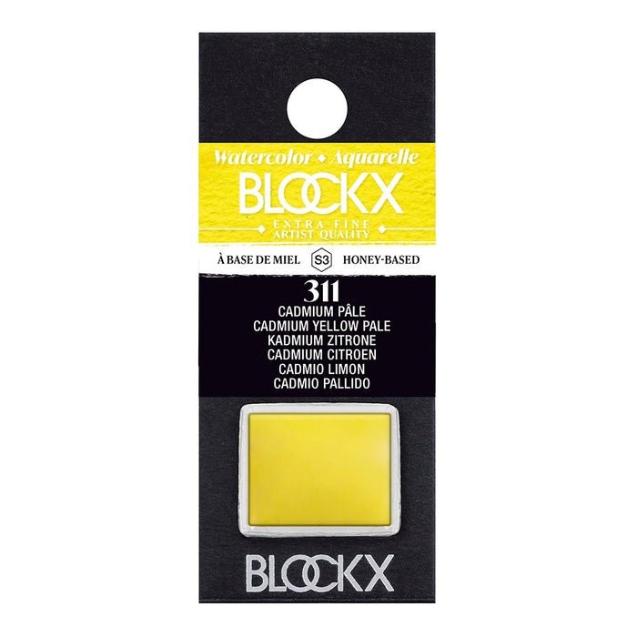 BLOCKX Watercolour Half Pan S3 311 Pale Cadmium Yellow FPC41311BXC
