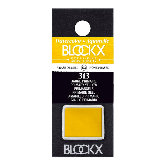 BLOCKX Watercolour Half Pan S3 313 Primary Yellow FPC41313BXC