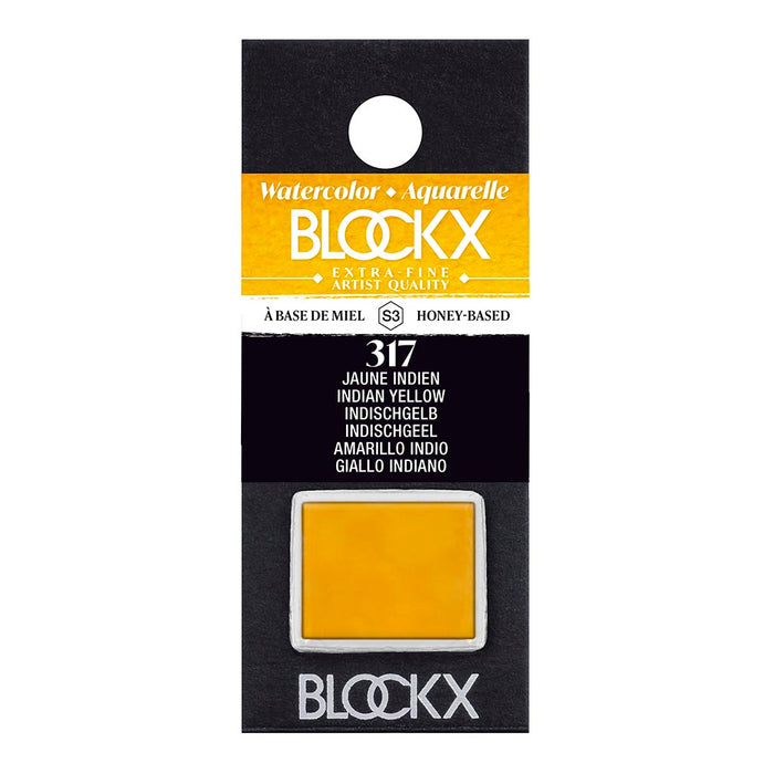 BLOCKX Watercolour Half Pan S3 317 Indian Yellow FPC41317BXC