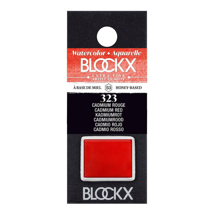 BLOCKX Watercolour Half Pan S3 323 Cadmium Red FPC41323BXC