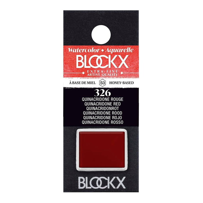 BLOCKX Watercolour Half Pan S3 326 Quinacridone Red FPC41326BXC