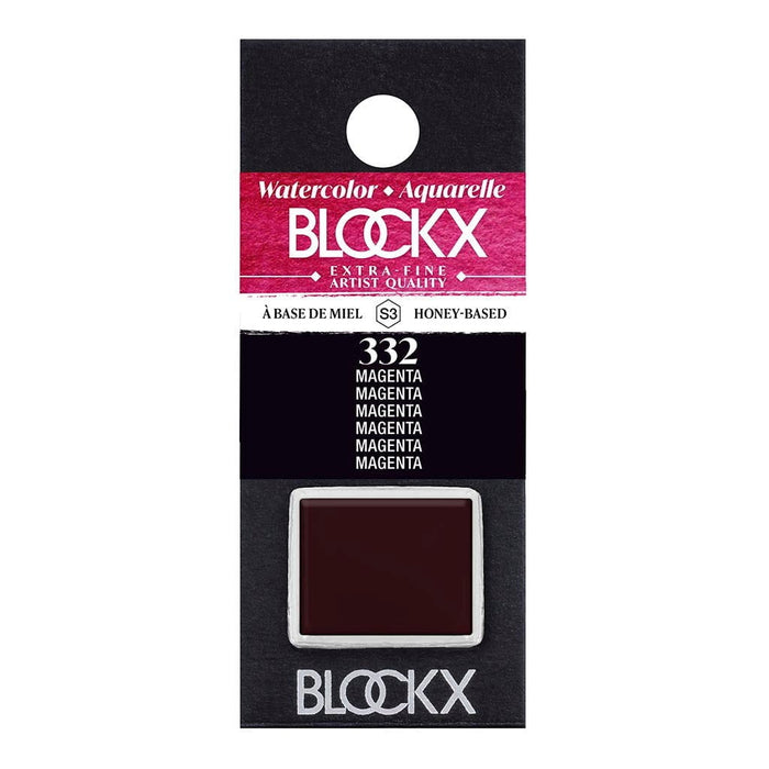 BLOCKX Watercolour Half Pan S3 332 Magenta FPC41332BXC