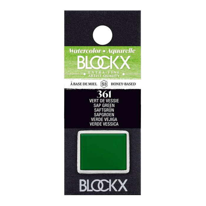 BLOCKX Watercolour Half Pan S3 361 Sap Green FPC41361BXC