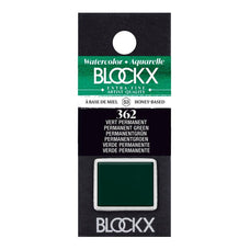 BLOCKX Watercolour Half Pan S3 362 Permanent Green FPC41362BXC