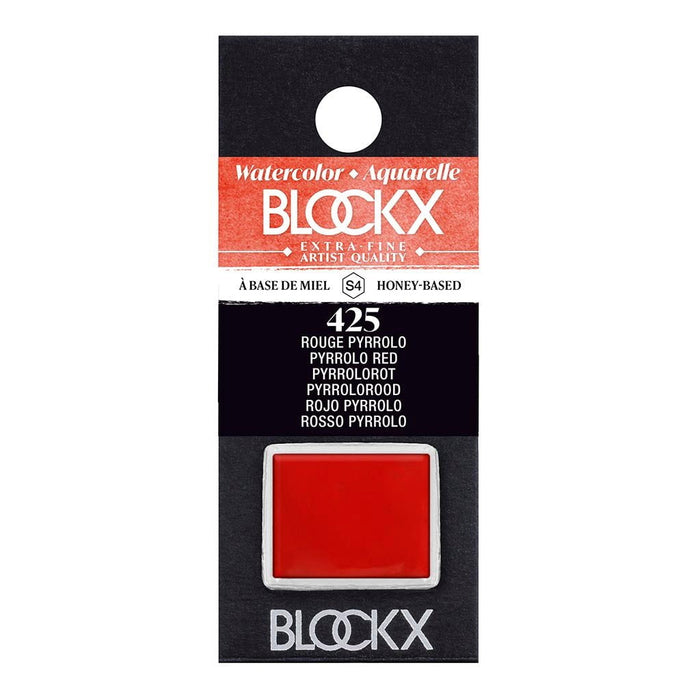 BLOCKX Watercolour Half Pan S4 425 Pyrrolo Red FPC41425BXC