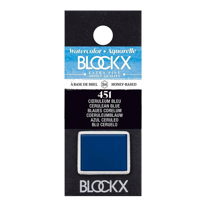 BLOCKX Watercolour Half Pan S4 451 Cerulean Blue FPC41451BXC