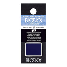 BLOCKX Watercolour Half Pan S4 455 Cobalt Blue Dark FPC41455BXC