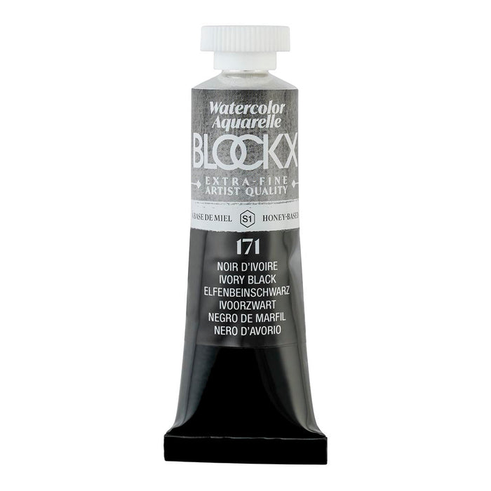 BLOCKX Watercolour Tube 15ml S1 171 Ivory Black FPC44171BXC