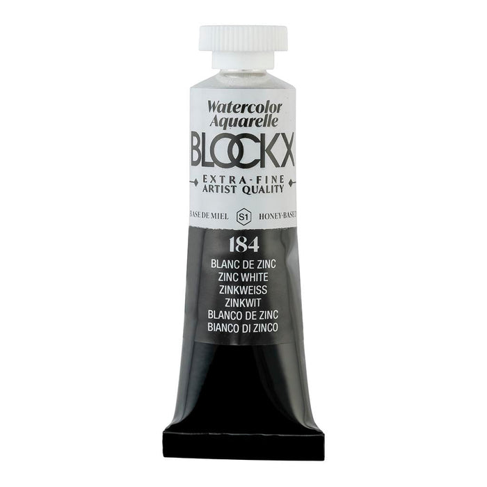 BLOCKX Watercolour Tube 15ml S1 184 Zinc White FPC44184BXC