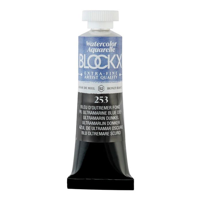BLOCKX Watercolour Tube 15ml S2 253 Deep Ultramarine Blue FPC44253BXC