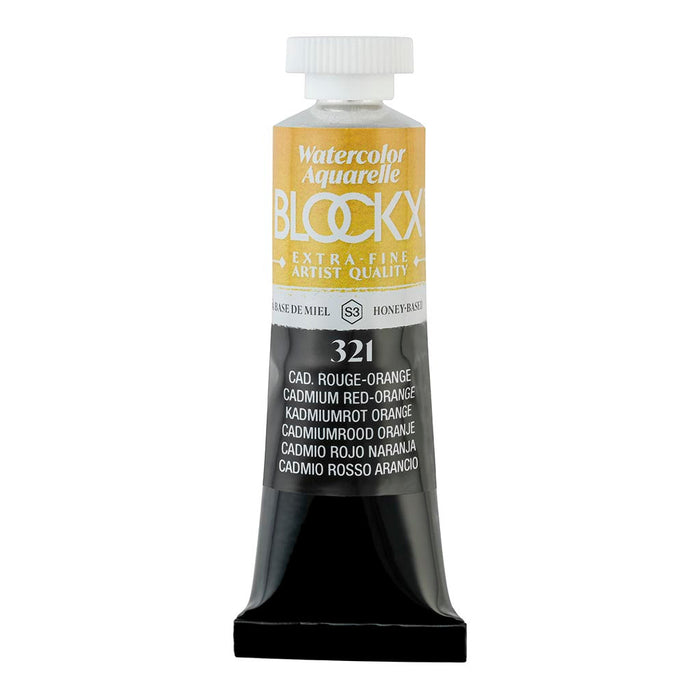 BLOCKX Watercolour Tube 15ml S3 321 Cadmium Red Orange FPC44321BXC