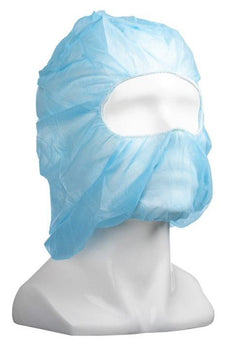 Blue Disposable Polypropylene Balaclavas 25gsm x 400's pack MPH30065