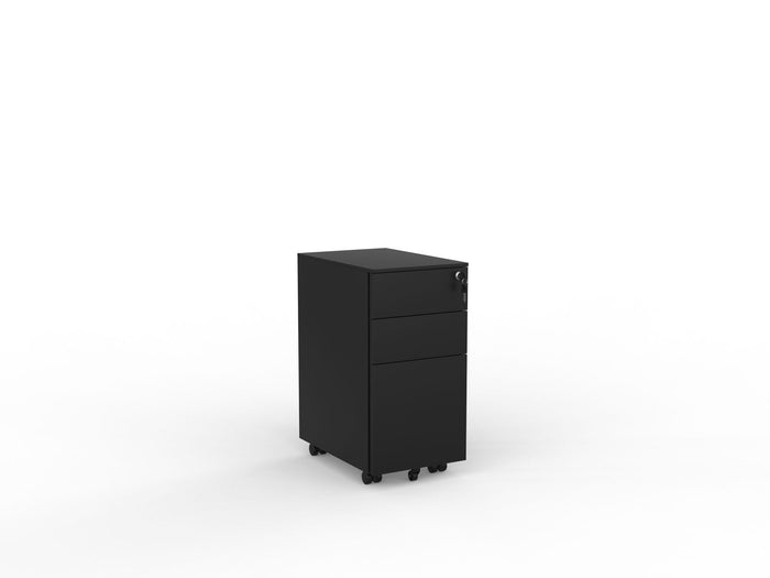 Knight's Boost Slimline Metal Mobile Cabinet, 300mm Wide, Black