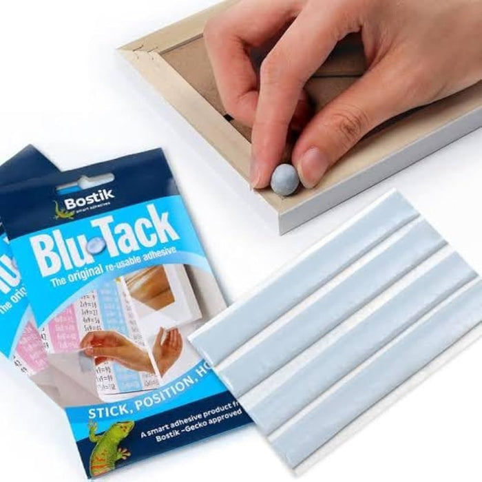 Bostik Blu Tack 75gm, Reusable Adhesive Strips, Blue JA0021740