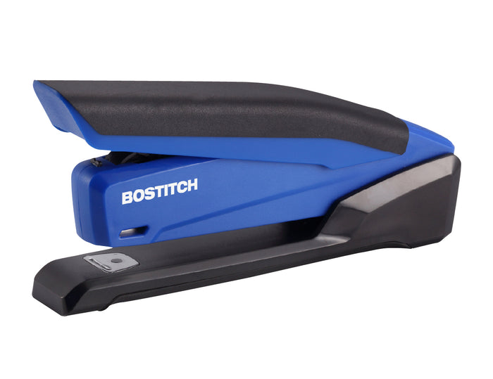 Bostitch Low Force Stapler, InPower Premium Antimicrobial, Blue, Full Strip, 20 Sheet AO311148