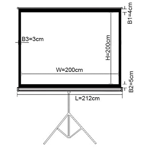 Brateck 112' Projector Screen, With Tripod, 1:1 Aspect Ratio, 2m x 2m CDPSDB112