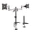 BRATECK 13"-27" Dual Monitor Desk Mount. Max load 8kg per arm. Extend, Tilt and Swivel. Max Arm Extension - 792mm. VESA 75x75 & 100x100. Colour  Slate Black & Metallic Grey. CDLDT11-C024