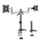 BRATECK 13"-27" Dual Monitor Desk Mount. Max load 8kg per arm. Extend, Tilt and Swivel. Max Arm Extension - 792mm. VESA 75x75 & 100x100. Colour  Slate Black & Metallic Grey. CDLDT11-C024