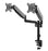 BRATECK 17"-32" Pole-Mounted Gas Spring Dual Monitor Desk Mount Bracket with Detachable VESA Plate. Max Load 9Kgs Per Arm, Supports VESA 75x75 & 100x100, Extend, Tilt, & Swivel, Clamp or Grommet Instal. CDLDT48-C024