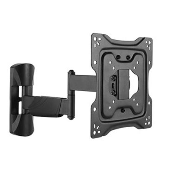 BRATECK 23"-42" Full Motion TV Wall Bracket. Tilt and Swivel. Supports VESA 75x75,100x100,200x100,200x200. Max Load 35Kgs. Max Arm Extension - 400mm. Hidden Cable Managment. Colour: Black CDLPA50-222